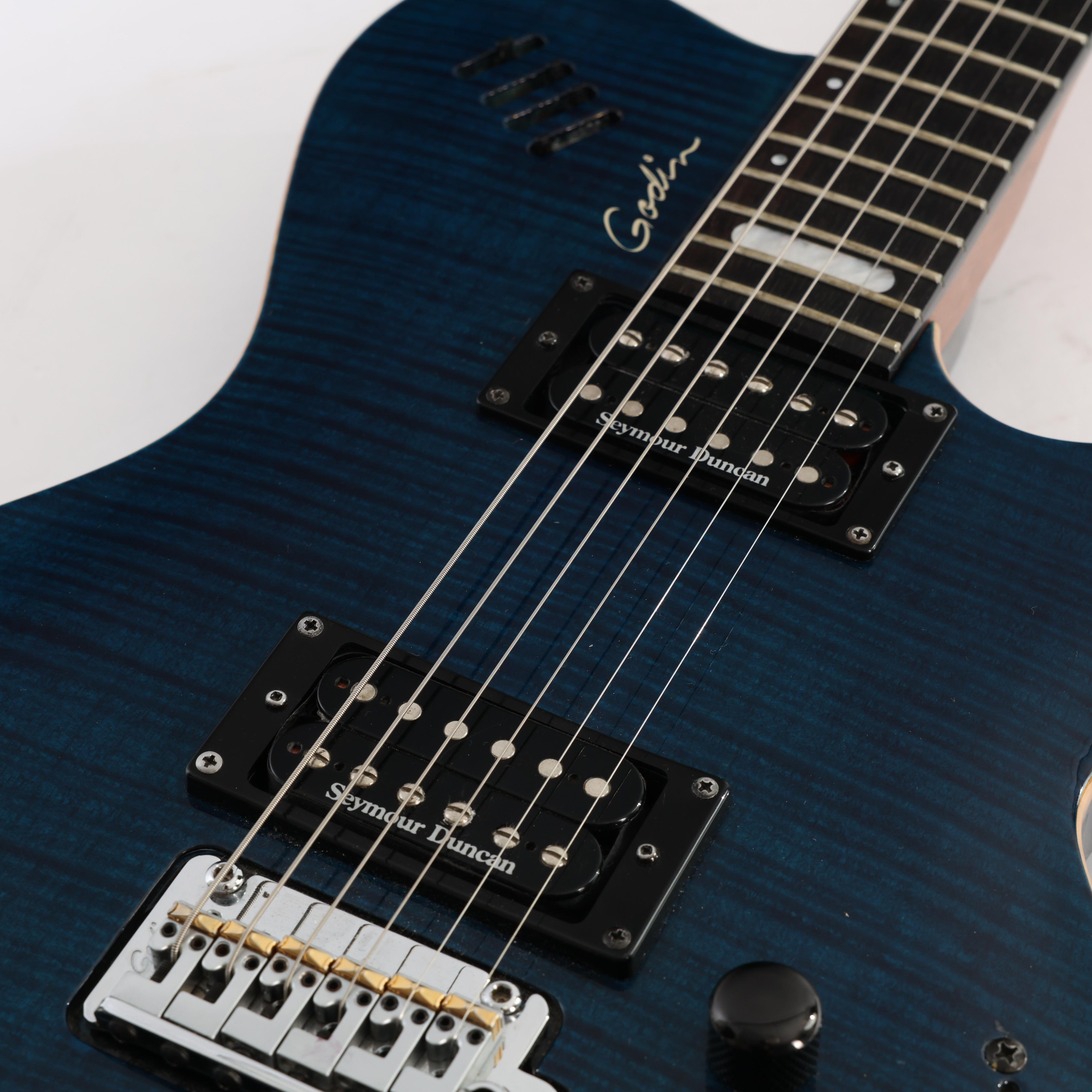 Second Hand Godin LGXT Trans Electric Guitar in Blue Flame